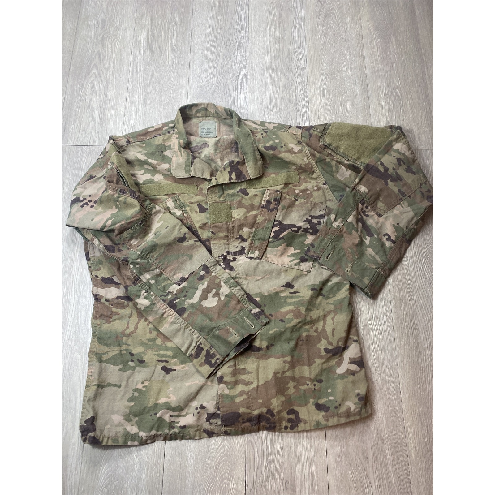 Us Military Army Camo Zip Up Shirt Perimeter Insect Guard Flame Men's Medium Reg